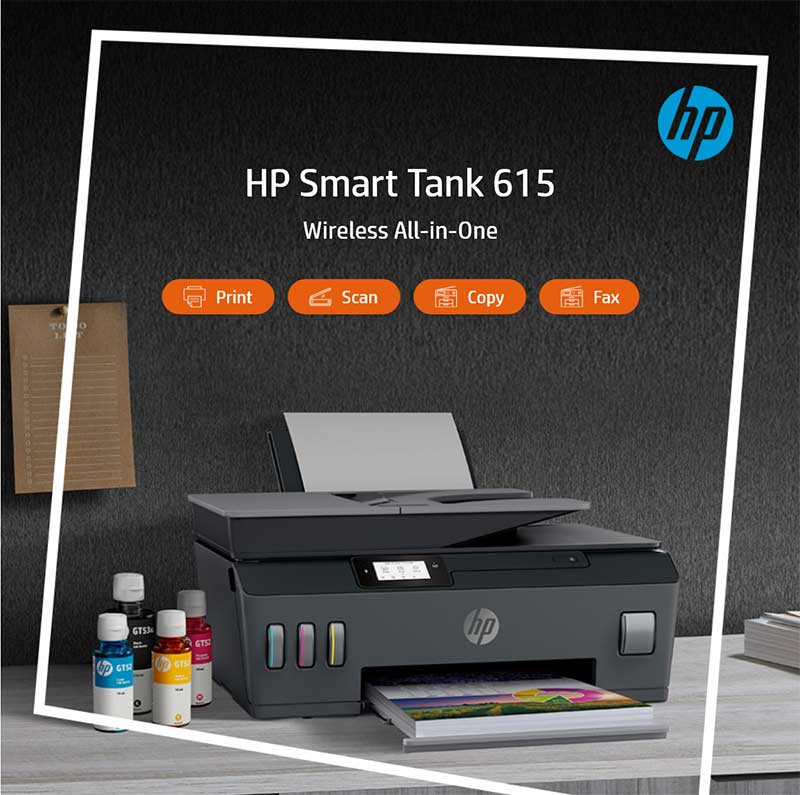 HP เครื่องพิมพ์ Ink Tank 615