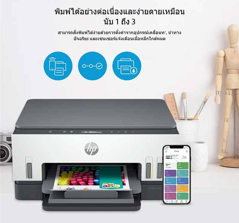 HP เครื่องพิมพ์ Smart Tank 670