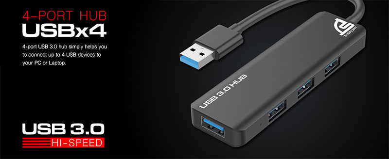 SIGNO E-Sport อุปกรณ์ขยายพอร์ท USB รุ่น HB-301