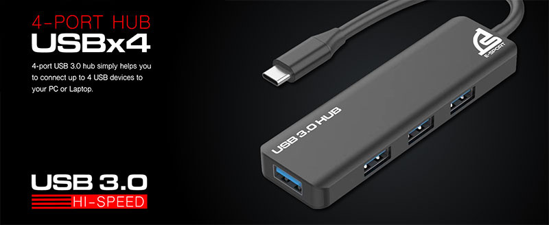 SIGNO E-Sport อุปกรณ์ขยายพอร์ท USB-C รุ่น HB-302