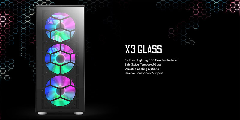 MONTECH CASE MID TOWER X3 GLASS