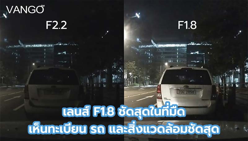 Vango กล้องติดด้านหน้ารถยนต์ รุ่น F70