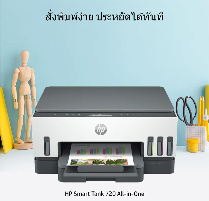 HP เครื่องพิมพ์ Smart Tank 720 All in One