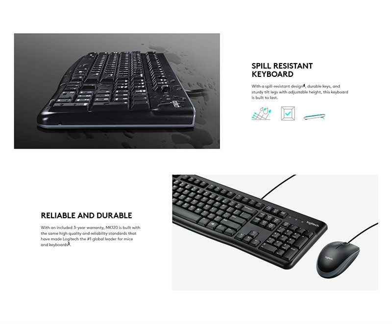 Logitech Keyboard Mouse MK120 TH-ENG