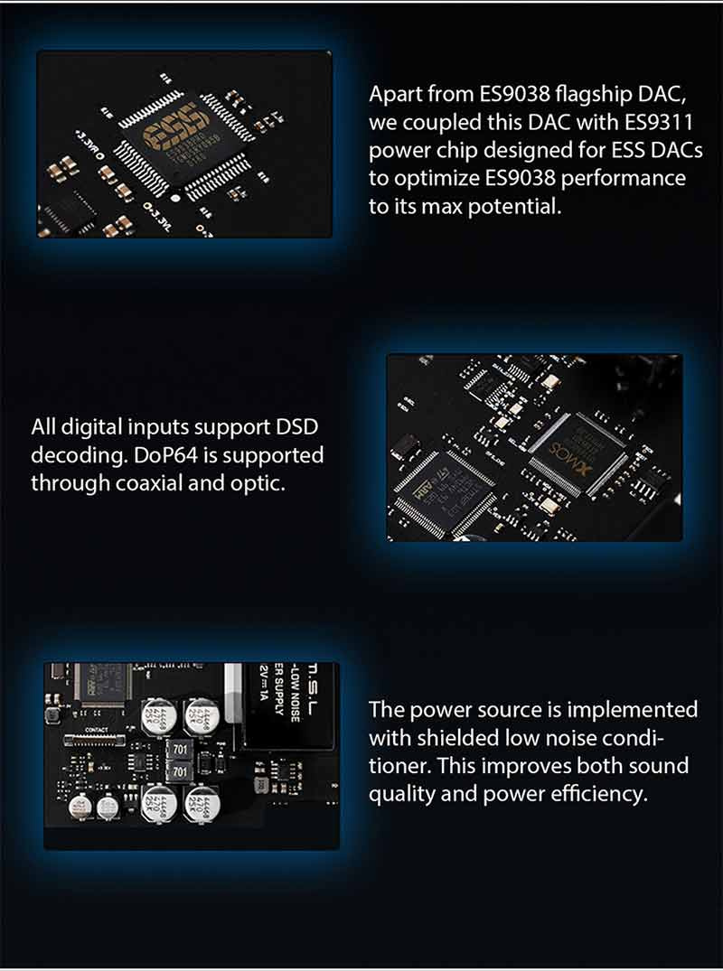 SMSL ตัวแปลงสัญญาณ DAC ตั้งโต๊ะระดับ High-End รองรับ MQA UAT LDAC รุ่น SU-9 