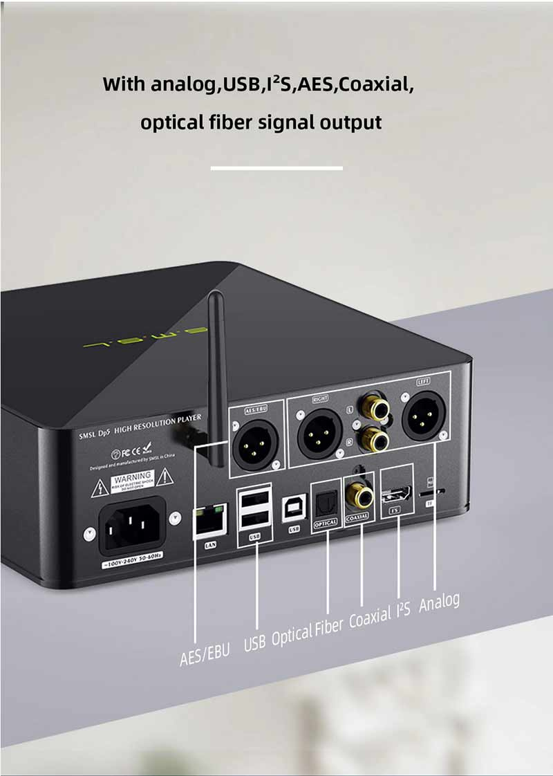 SMSL เครื่องเล่น DAP ตั้งโต๊ะระดับ Hi-Res รองรับ MQA รุ่น DP5 