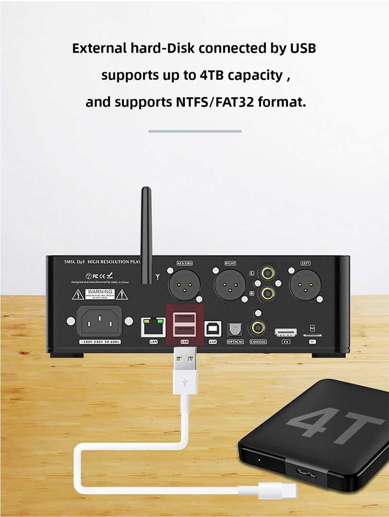 SMSL เครื่องเล่น DAP ตั้งโต๊ะระดับ Hi-Res รองรับ MQA รุ่น DP5 