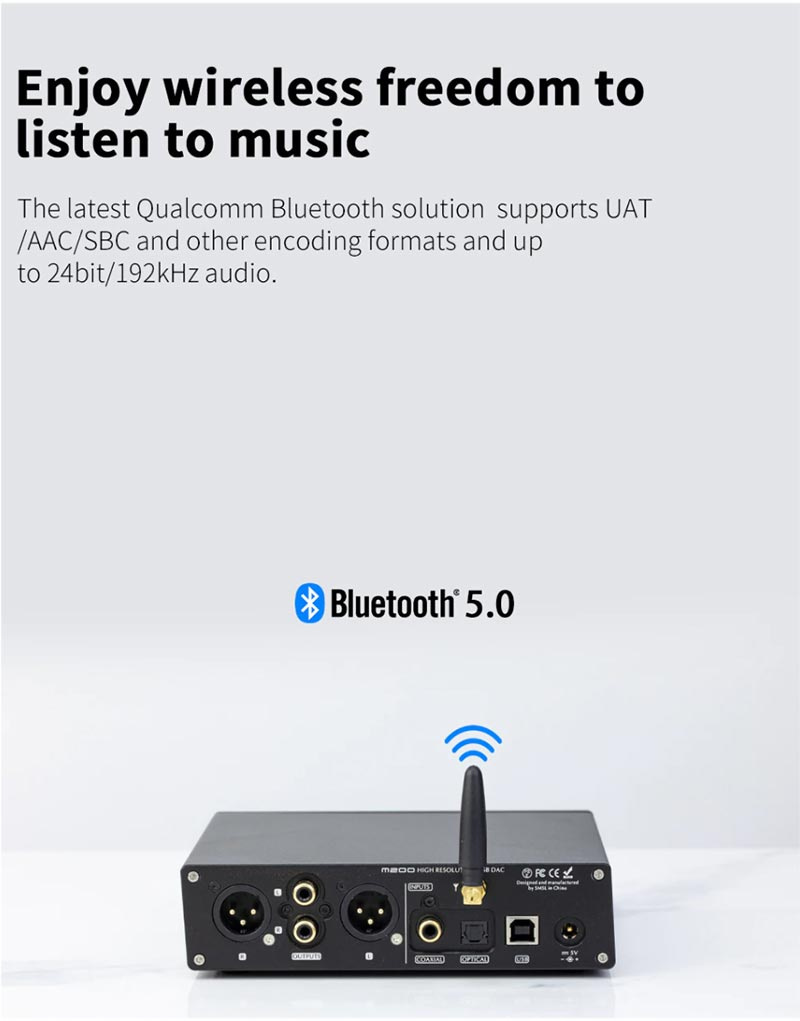 SMSL ตัวแปลงสัญญาณ Wireless DAC ตั้งโต๊ะระดับ Hi-Res รองรับ LDAC UAT รุ่น M200 