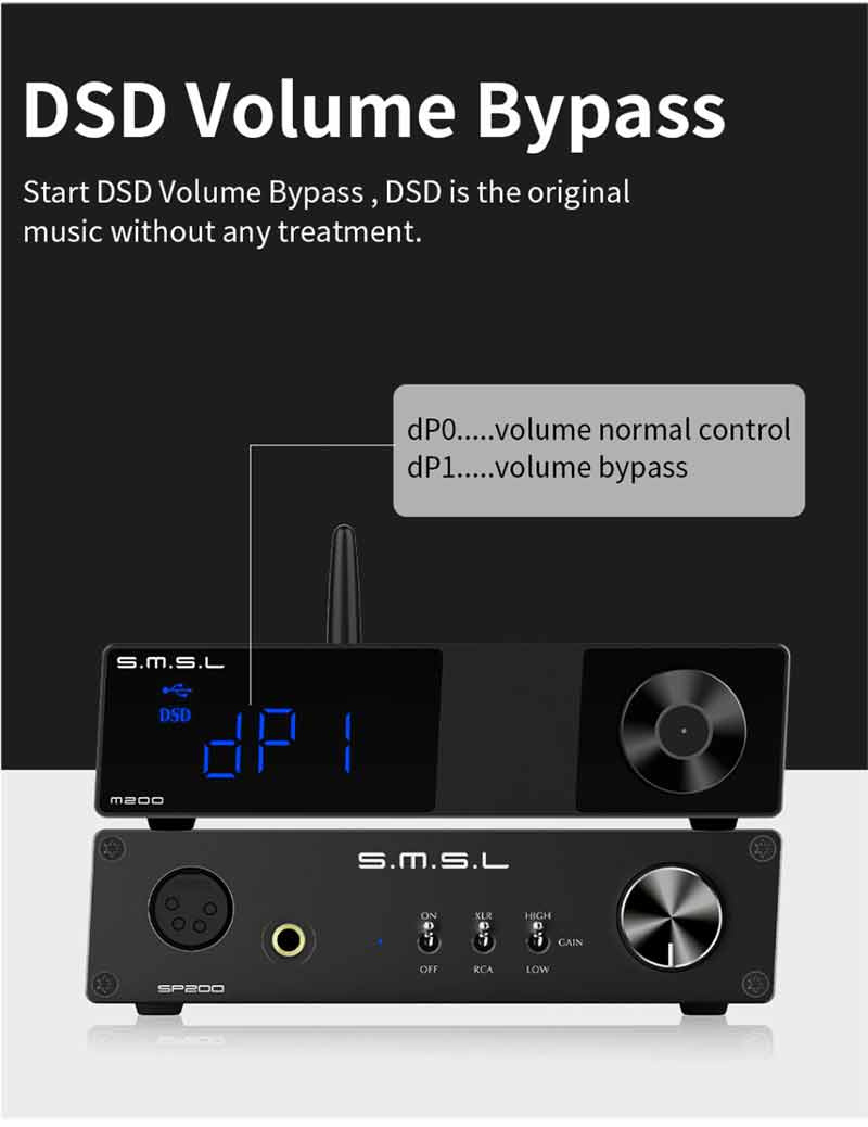 SMSL ตัวแปลงสัญญาณ Wireless DAC ตั้งโต๊ะระดับ Hi-Res รองรับ LDAC UAT รุ่น M200 