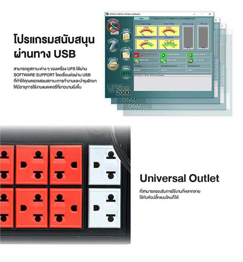 ZIRCON เครื่องสำรองไฟ รุ่น PI 1000VA/700W