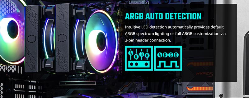 Cooler Master อุปกรณ์ระบายความร้อน CPU Hyper 622 Halo ARGB