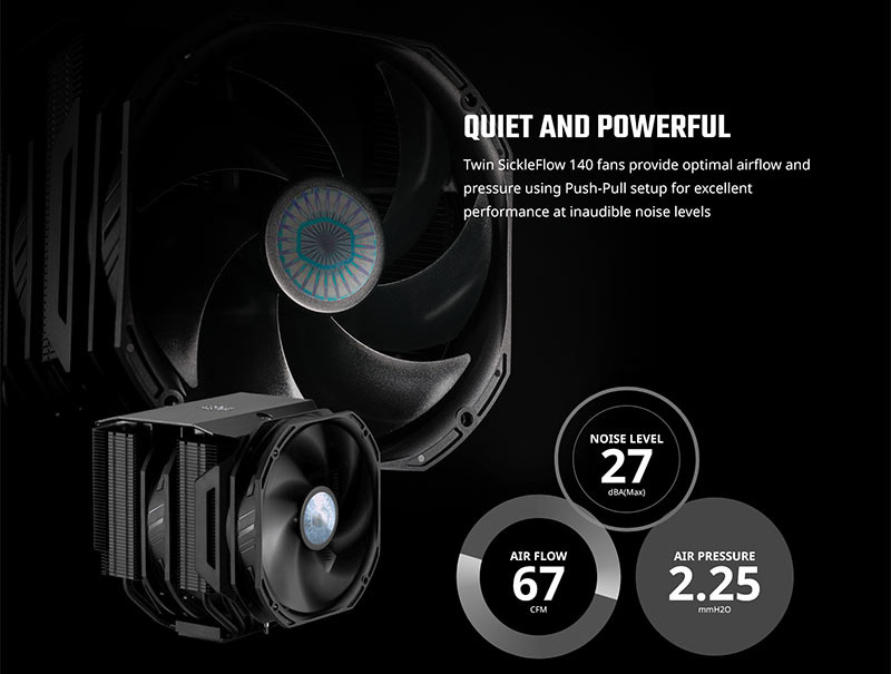 Cooler Master อุปกรณ์ระบายความร้อน CPU MasterAir MA624 Stealth