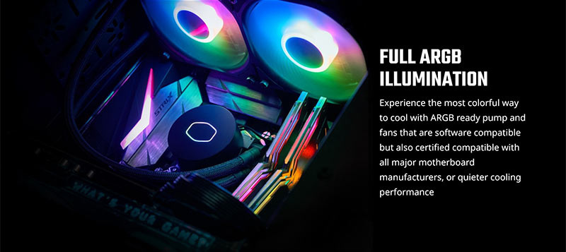 Cooler Master อุปกรณ์ระบายความร้อน CPU ด้วยของเหลว MasterLiquid ML240L ARGB V2