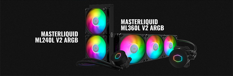 Cooler Master อุปกรณ์ระบายความร้อน CPU ด้วยของเหลว MasterLiquid ML240L ARGB V2