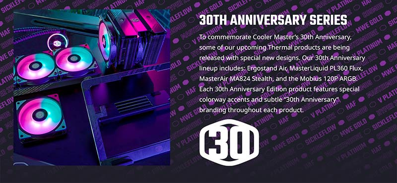 Cooler Master อุปกรณ์ระบายความร้อน CPU ด้วยของเหลว MasterLiquid PL360 Flux 30th Anniversary Edition