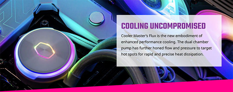 Cooler Master อุปกรณ์ระบายความร้อน CPU ด้วยของเหลว MasterLiquid PL240 Flux