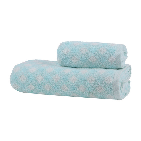 Behome ชุดผ้าขนหนูรุ่นพาสเทล ลายสก๊อต สีฟ้า (Baby Blue) Behome ชุดผ้าขนหนูรุ่นพาสเทล ลายสก๊อต สีฟ้า (Baby Blue)