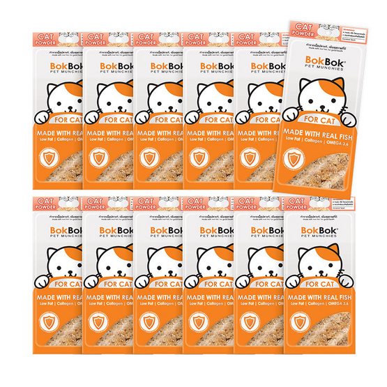 Bok Bok เซ็ตปลาหยอง - แมว แพ็ค 12 Bok Bok เซ็ตปลาหยอง - แมว แพ็ค 12