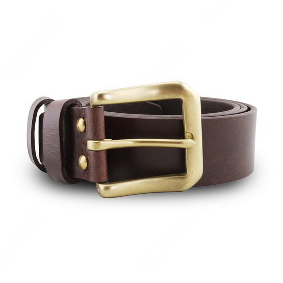 Brown Stone เข็มขัดหนังแท้รุ่น Milano Dark Brown Belt Solid Brass PAM Buckle Brown Stone เข็มขัดหนังแท้รุ่น Milano Dark Brown Belt Solid Brass PAM Buckle