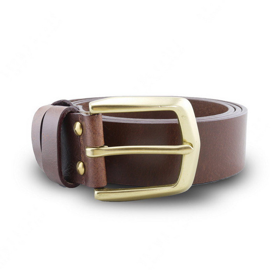 Brown Stone เข็มขัดหนังแท้รุ่น  Milano Tan Belt Solid Brass Arrow Buckle