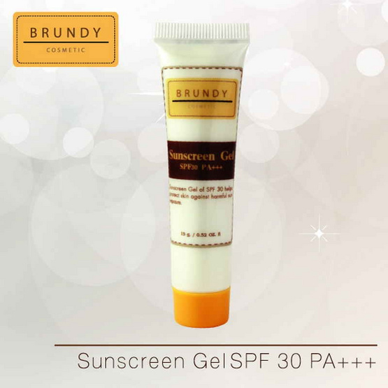 Brundy Sunscreen Gel SPF 30PA+++ 15g. Brundy Sunscreen Gel SPF 30PA+++ 15g.