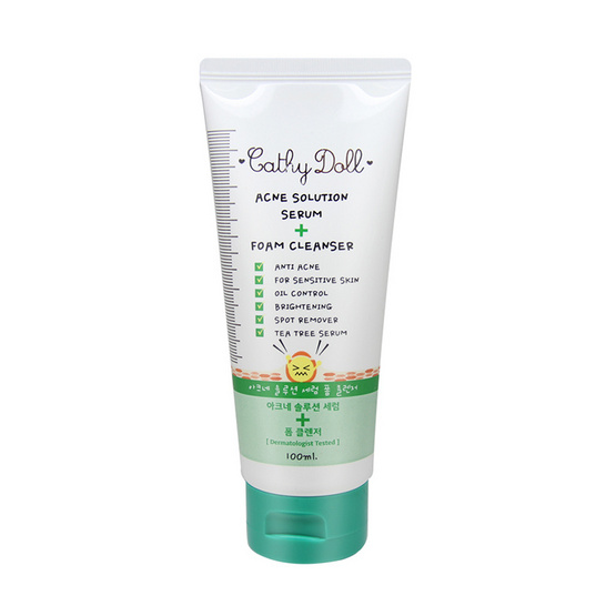 Cathy Doll Acne Solution Serum Foam Cleanser 100ml. Cathy Doll Acne Solution Serum Foam Cleanser 100ml.