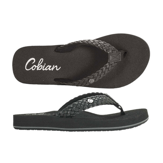 Cobian รองเท้าผู้หญิง BRB10-001 W-BRAIDED BOUNCE SANDAL BLACK