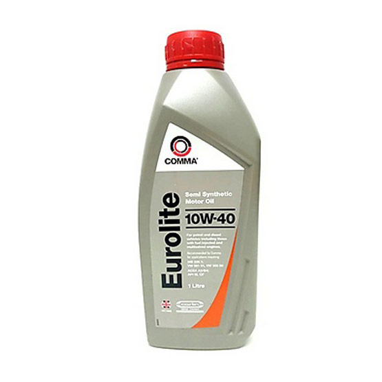 Comma EUL1L : น้ำมันเครื่องกึ่งสังเคราะห์ เบนซิน EUROLITE 10W40 Comma EUL1L : น้ำมันเครื่องกึ่งสังเคราะห์ เบนซิน EUROLITE 10W40