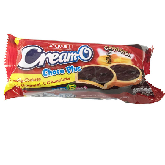 Cream-O ครีม-โอ ช็อกโก้พลัส คุ๊กกี้ ราดคาราเมลและช็อกโกแลต ขนาด 75 g. (24 ชิ้น) Cream-O ครีม-โอ ช็อกโก้พลัส คุ๊กกี้ ราดคาราเมลและช็อกโกแลต ขนาด 75 g. (24 ชิ้น)
