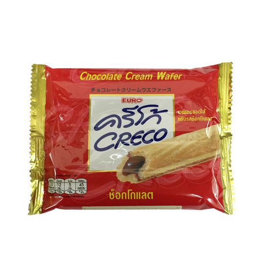 Creco ครีโก้ เวเฟอร์ สอดไส้ครีม รสช็อกโกแลต ขนาด 28 g. (12 ชิ้น) Creco ครีโก้ เวเฟอร์ สอดไส้ครีม รสช็อกโกแลต ขนาด 28 g. (12 ชิ้น)