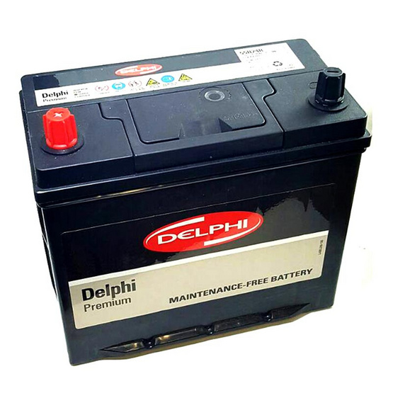 DELPHI แบตเตอรี่ สีดำ รุ่น 55B24R-SMF DELPHI แบตเตอรี่ สีดำ รุ่น 55B24R-SMF
