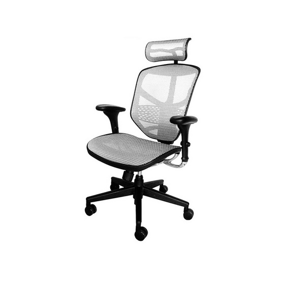 DF Prochair Ergonomic chair (Enjoy Series) เก้าอี้สำนักงานมีที่รองศีรษะเพื่อสุขภาพ รุ่น JJ-H สีขาว DF Prochair Ergonomic chair (Enjoy Series) เก้าอี้สำนักงานมีที่รองศีรษะเพื่อสุขภาพ รุ่น JJ-H สีขาว