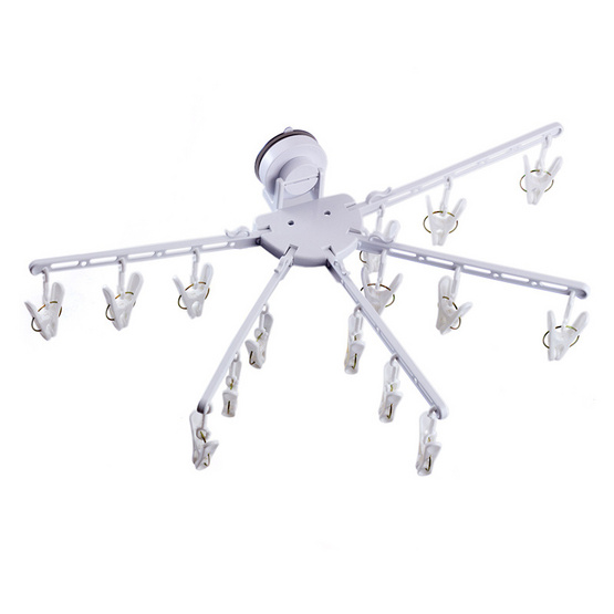 DeHUB ที่ตากผ้า 5 แฉก พับเก็บได้ ไม้หนีบ 15 ชิ้น (Super Suction) DeHUB ที่ตากผ้า 5 แฉก พับเก็บได้ ไม้หนีบ 15 ชิ้น (Super Suction)
