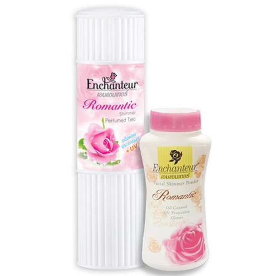 Enchanteur Set Body Shimmer Talcum 125G+Facial Shimmer 50G#Romantic Enchanteur Set Body Shimmer Talcum 125G+Facial Shimmer 50G#Romantic