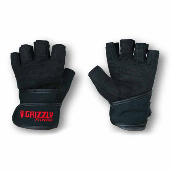 Grizzly Fitness POWER TRAINING WRIST WRAP GLOVES ถุงมือหนังแท้คุณภาพเยี่ยม size S Grizzly Fitness POWER TRAINING WRIST WRAP GLOVES ถุงมือหนังแท้คุณภาพเยี่ยม size S