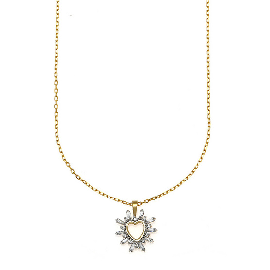 Jewelry Buffet จี้รูปหัวใจประดับเพชรสวิสชุบทองคำขาว/RP06092 Jewelry Buffet จี้รูปหัวใจประดับเพชรสวิสชุบทองคำขาว/RP06092