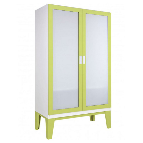 KIOSK-WD-02-2 ตู้เสื้อผ้าบานเปิดกระจกเงา รุ่น ROPA GR-Green KIOSK-WD-02-2 ตู้เสื้อผ้าบานเปิดกระจกเงา รุ่น ROPA GR-Green