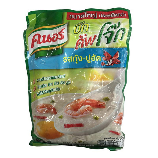 Knorr คนอร์ บิ๊ก คัพโจ๊ก โจ๊กกึ่งสำเร็จรูป รสกุ้ง-ปูอัด (ซอง) ขนาด 55 g. (4 ชิ้น) Knorr คนอร์ บิ๊ก คัพโจ๊ก โจ๊กกึ่งสำเร็จรูป รสกุ้ง-ปูอัด (ซอง) ขนาด 55 g. (4 ชิ้น)