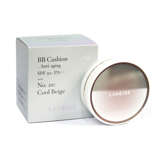 Laneige BB Cushion Anti aging SPF 50+ PA+++ (15gx2) #21C Cool Beige Laneige BB Cushion Anti aging SPF 50+ PA+++ (15gx2) #21C Cool Beige