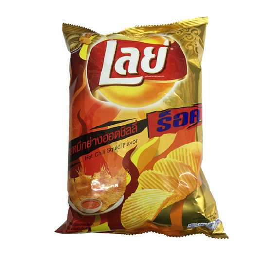 Lays เลย์ ร็อค มันฝรั่งแท้ทอดกรอบ แผ่นหยัก รสหมึกย่างฮอตชิลลี่ ขนาด 75 g. (24 ชิ้น) Lays เลย์ ร็อค มันฝรั่งแท้ทอดกรอบ แผ่นหยัก รสหมึกย่างฮอตชิลลี่ ขนาด 75 g. (24 ชิ้น)