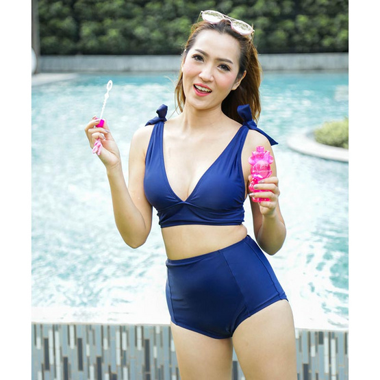 Little Sweet Bikini ชุดว่ายน้ำทูพีช รุ่น XOXO สีกรมท่า Little Sweet Bikini ชุดว่ายน้ำทูพีช รุ่น XOXO สีกรมท่า