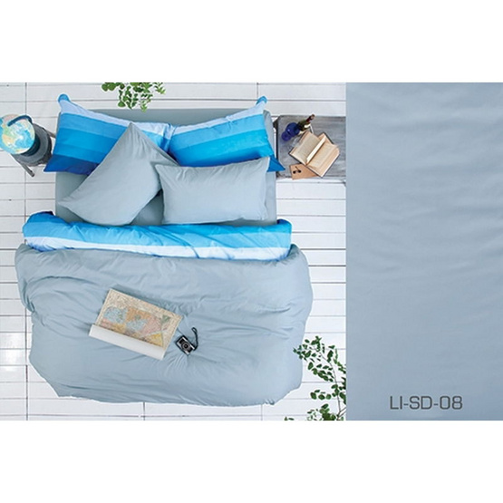 Lotus รุ่น Impression LI-SD-008 ผ้าปูที่นอน 6 ฟุต 5 ชิ้น + ผ้านวม 90x100 Lotus รุ่น Impression LI-SD-008 ผ้าปูที่นอน 6 ฟุต 5 ชิ้น + ผ้านวม 90x100