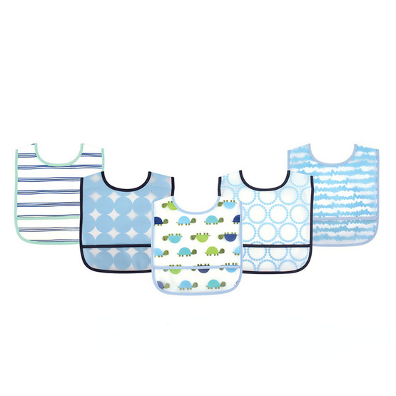 Luvable Friends ผ้ากันเปื้อนพลาสติกแพ็ค 5 ผืน ลายเต่า สีฟ้า Luvable Friends ผ้ากันเปื้อนพลาสติกแพ็ค 5 ผืน ลายเต่า สีฟ้า