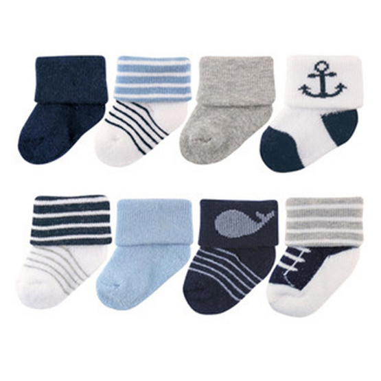 Luvable Friends ถุงเท้า Newborn แพ็ค 8 คู่ ลายปลาวาฬ สีน้ำเงิน Luvable Friends ถุงเท้า Newborn แพ็ค 8 คู่ ลายปลาวาฬ สีน้ำเงิน