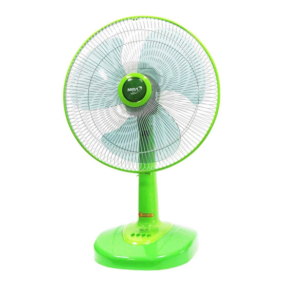 MIRA พัดลมตั้งโต๊ะ 18 นิ้ว รุ่น M-181 (สีเขียวมะนาว) MIRA พัดลมตั้งโต๊ะ 18 นิ้ว รุ่น M-181 (สีเขียวมะนาว)