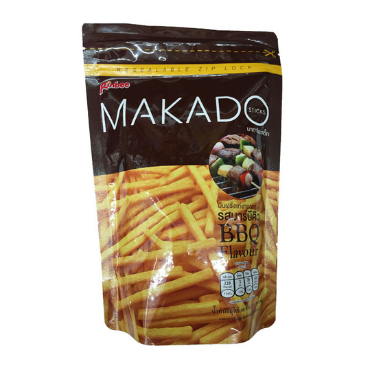Makado มากาโดะ มันฝรั่งแท่งทอดกรอบ รสบาร์บีคิว ขนาด 60 g. (3 ชิ้น) Makado มากาโดะ มันฝรั่งแท่งทอดกรอบ รสบาร์บีคิว ขนาด 60 g. (3 ชิ้น)