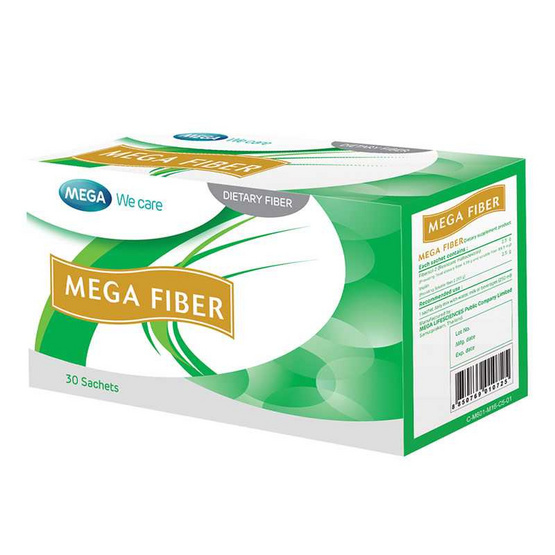 Mega We Care MEGA FIBER ไฟเบอร์ที่เป็นพรีไบโอติก บรรจุ 30 ซอง Mega We Care MEGA FIBER ไฟเบอร์ที่เป็นพรีไบโอติก บรรจุ 30 ซอง