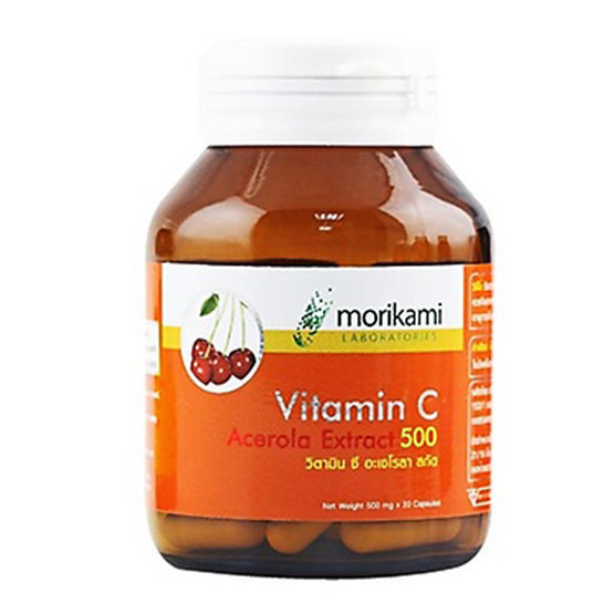 Morikami ซื้อ 2 แถม 1 Vitamin C - Acerola วิตามิน ซี อะเซโรลา สกัด 30 แคปซูล Morikami ซื้อ 2 แถม 1 Vitamin C - Acerola วิตามิน ซี อะเซโรลา สกัด 30 แคปซูล