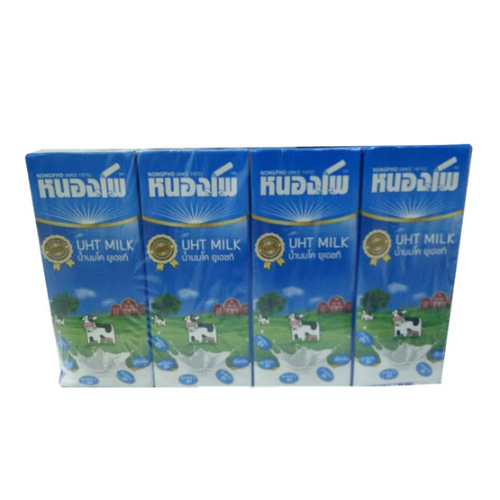 Nongpho หนองโพ นม UHT รสจืด ขนาด 225 ml. (36 ชิ้น) Nongpho หนองโพ นม UHT รสจืด ขนาด 225 ml. (36 ชิ้น)