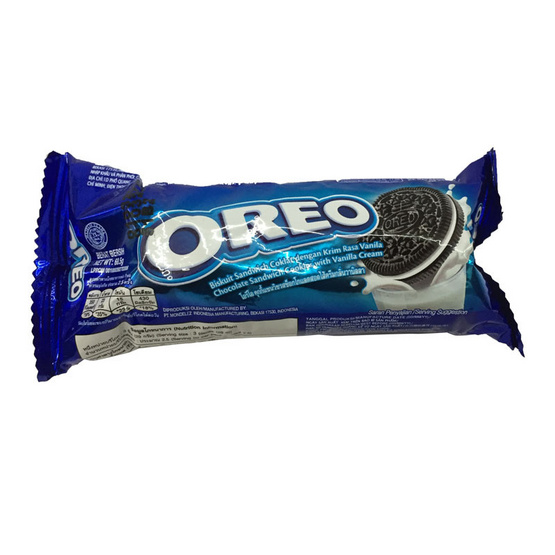 Oreo โอริโอ คุกกี้แซนวิชรสช็อกโกแลต สอดไส้ครีมวานิลลา ขนาด 68.50 g. (12 ชิ้น) Oreo โอริโอ คุกกี้แซนวิชรสช็อกโกแลต สอดไส้ครีมวานิลลา ขนาด 68.50 g. (12 ชิ้น)